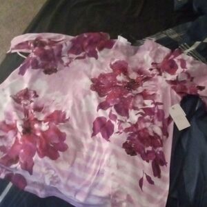 Floral Pink and Purple Blouse